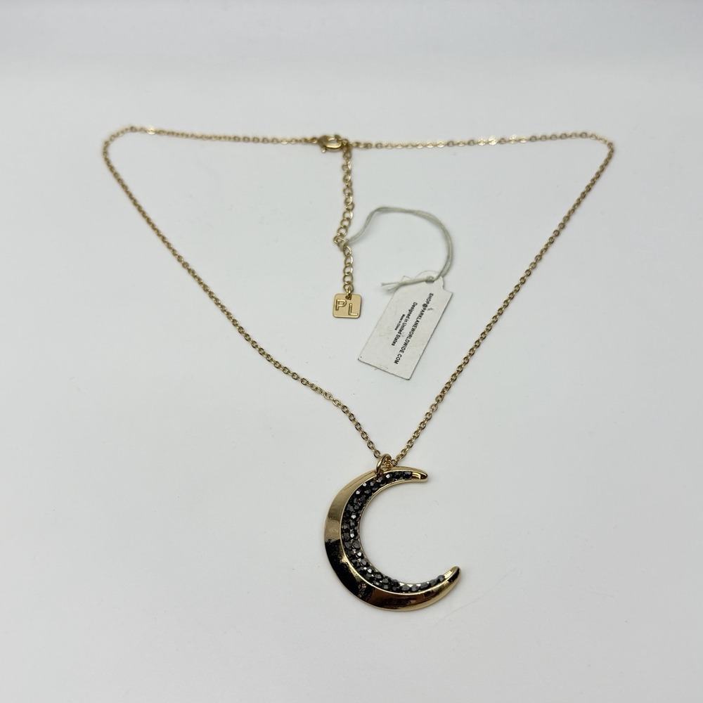 Park Lane Jewelry Magician Necklace Gold Tone w Hematite Crystals Moon Celestial - Picture 3 of 4
